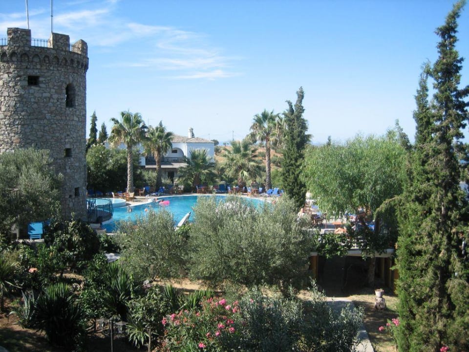 Blick vom Balkon Zimmer 66 Hotel Geranion Village