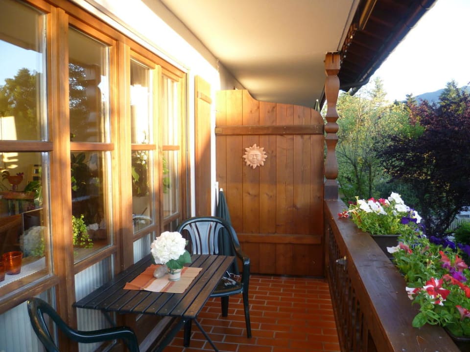 Balkonausblick Ferienwohnung Herbst