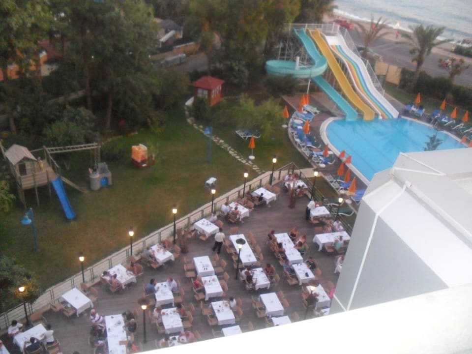 Slides and outside dining area Grand Kaptan
