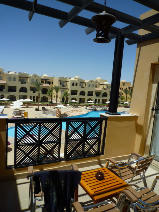 Balkon mit Ausblick auf den Pool Stella Garden Resort & Spa, Makadi Bay