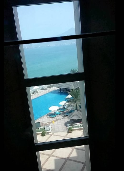 From panoramic lift inside hotel Oceanic Khorfakkan Resort & Spa