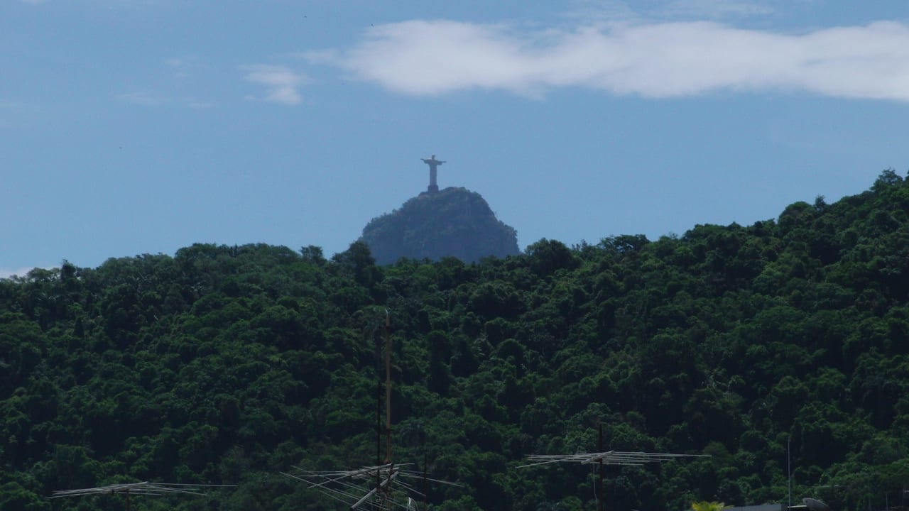 Blick von Dachterrasse  Hotel auf Corcovado Hotel PortoBay Rio de Janeiro