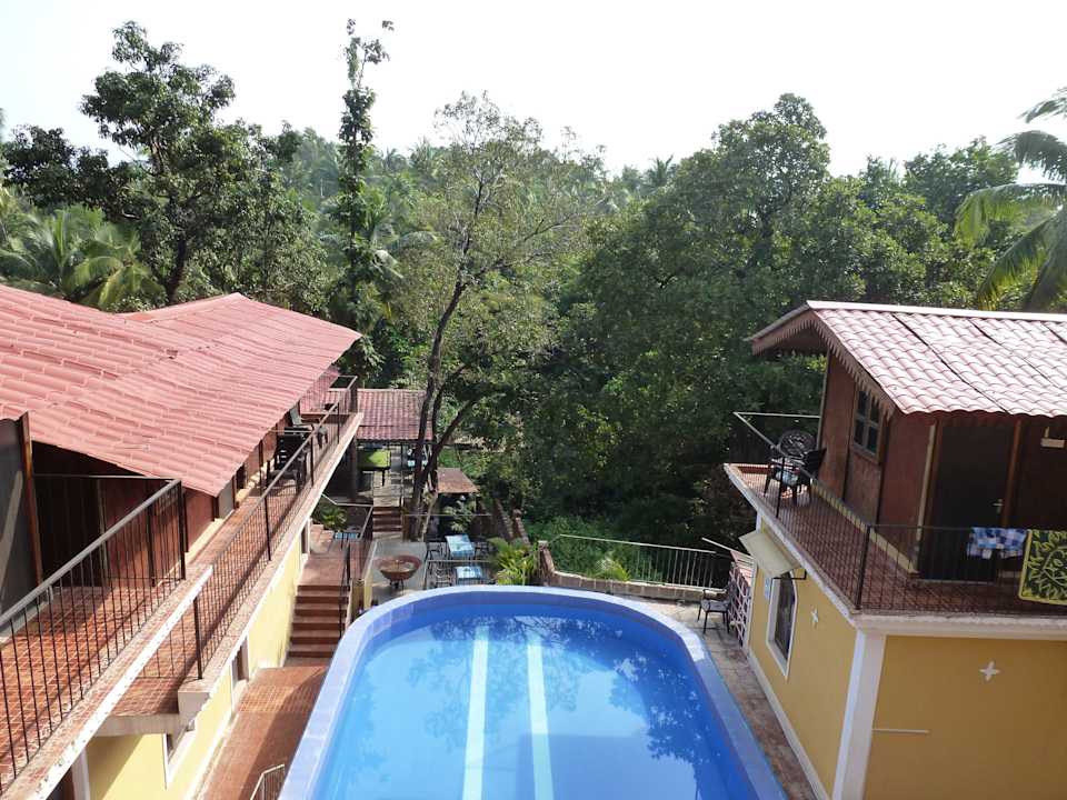 Ausblick von unserem Zimmer Hotel Castle House Palolem