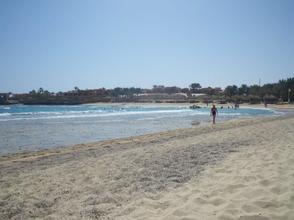 Strand mit Hotel im Hintergrund Mövenpick Resort El Quseir