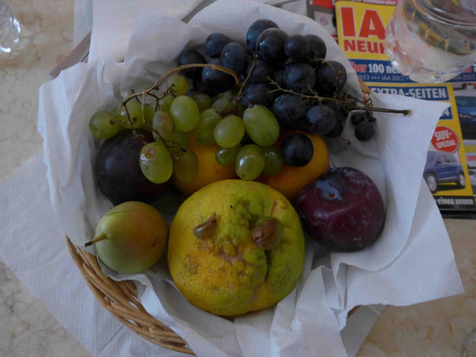 Fauliges Obst bei Ankunft Corfu Holiday Palace Hotel