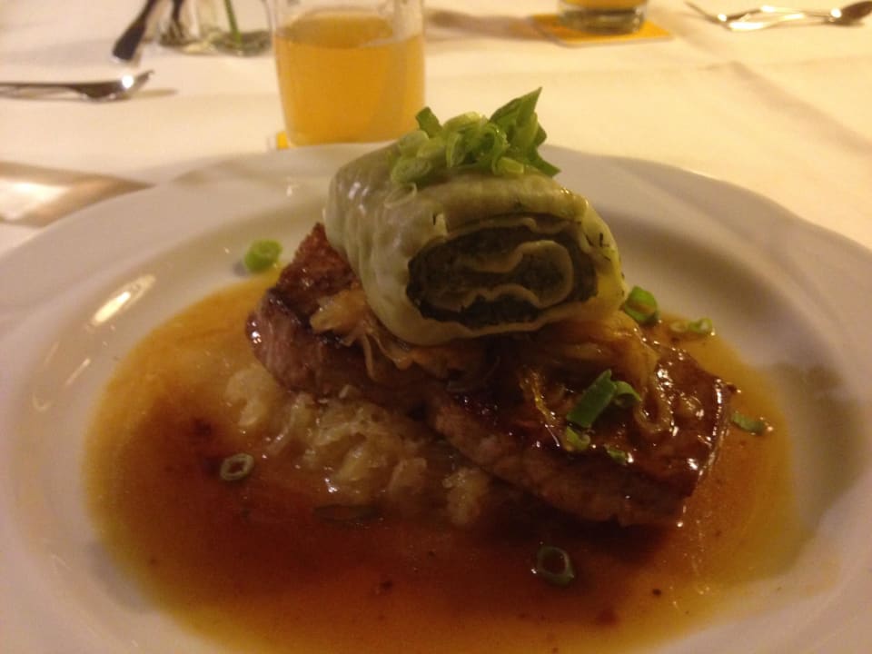 Schwäbischer Zwiebelrostbraten - lecker  Gasthof Goldenes Lamm