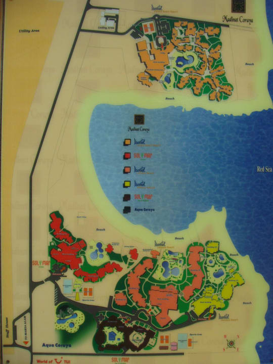 Übersichtskarte mit den anderen Hotels Steigenberger Coraya Beach - Adults only