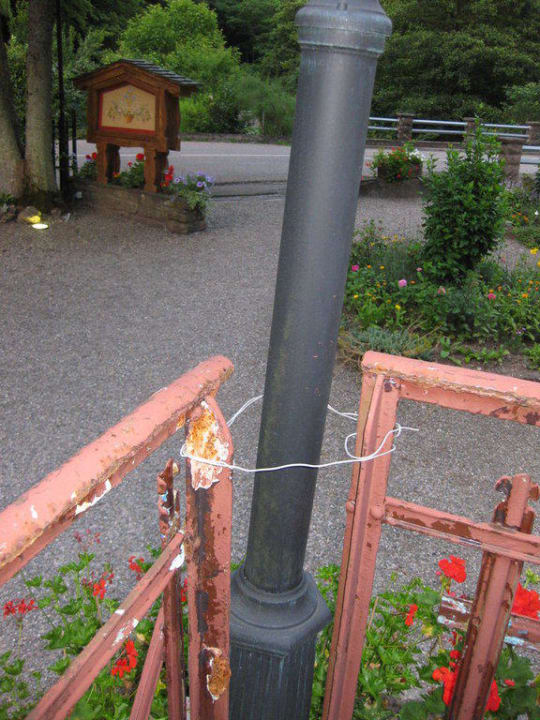 Geländer Außenbereich Restaurant Hostellerie St Barnabé