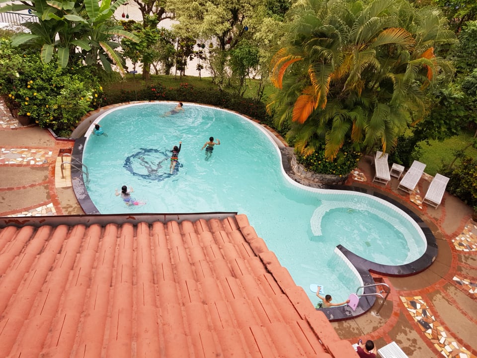 Blick aus der Lobby Hotel Vansana Vangvieng