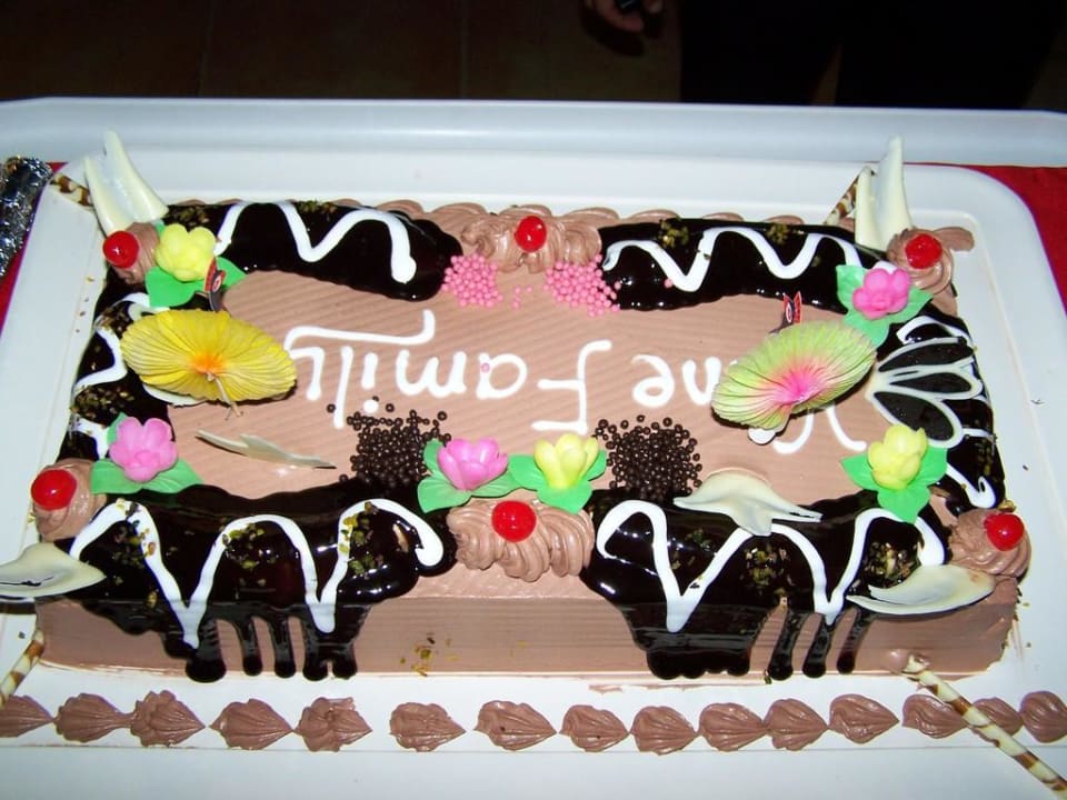 Schoko - Bananen - Torte im A la Carte Restaurant Hane Family Resort