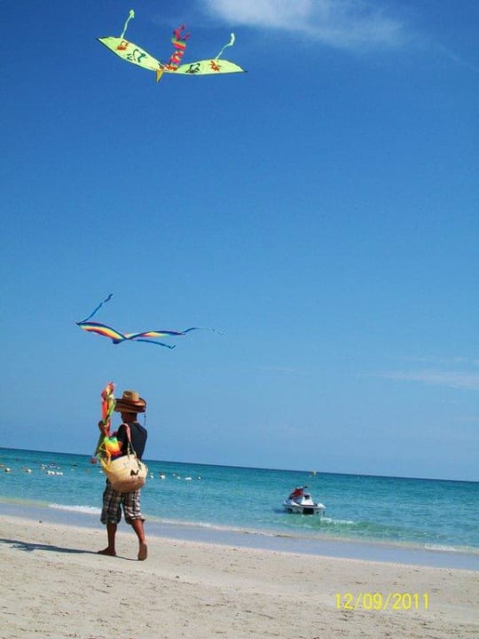 Strandverkäufer, durften nicht zu den Gästen, gut Mahdia Beach & Aquapark