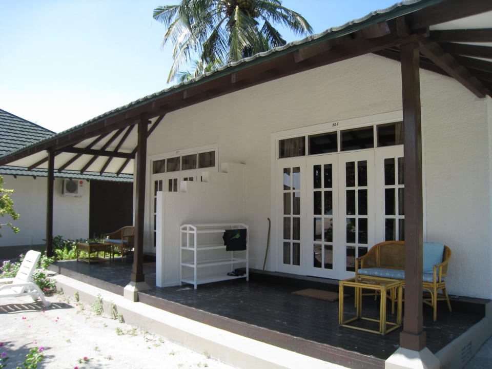 Unsere Terrasse , mit Meerblick Adaaran Select Meedhupparu Island Resort - Premium All Inclusive