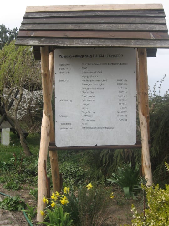 Tafel zum Flugzeug Hotel Deutsches Haus