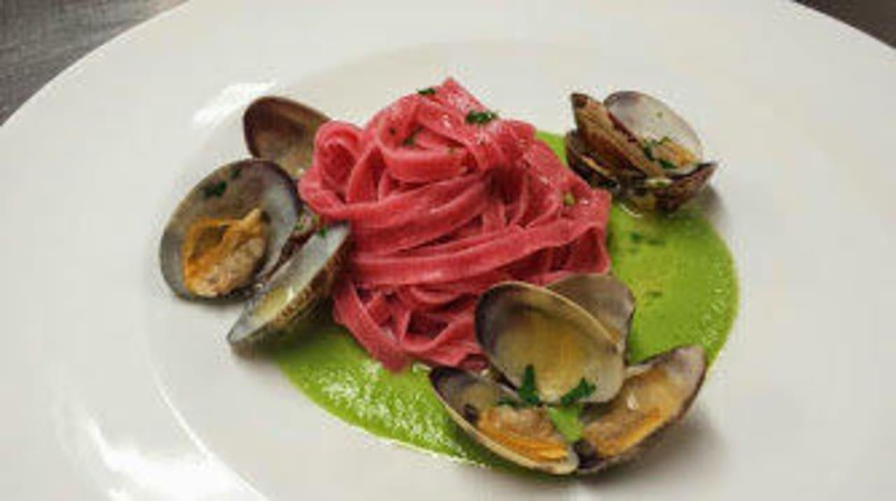 Home made noodles with seafood Hotel Ristorante t3e terre