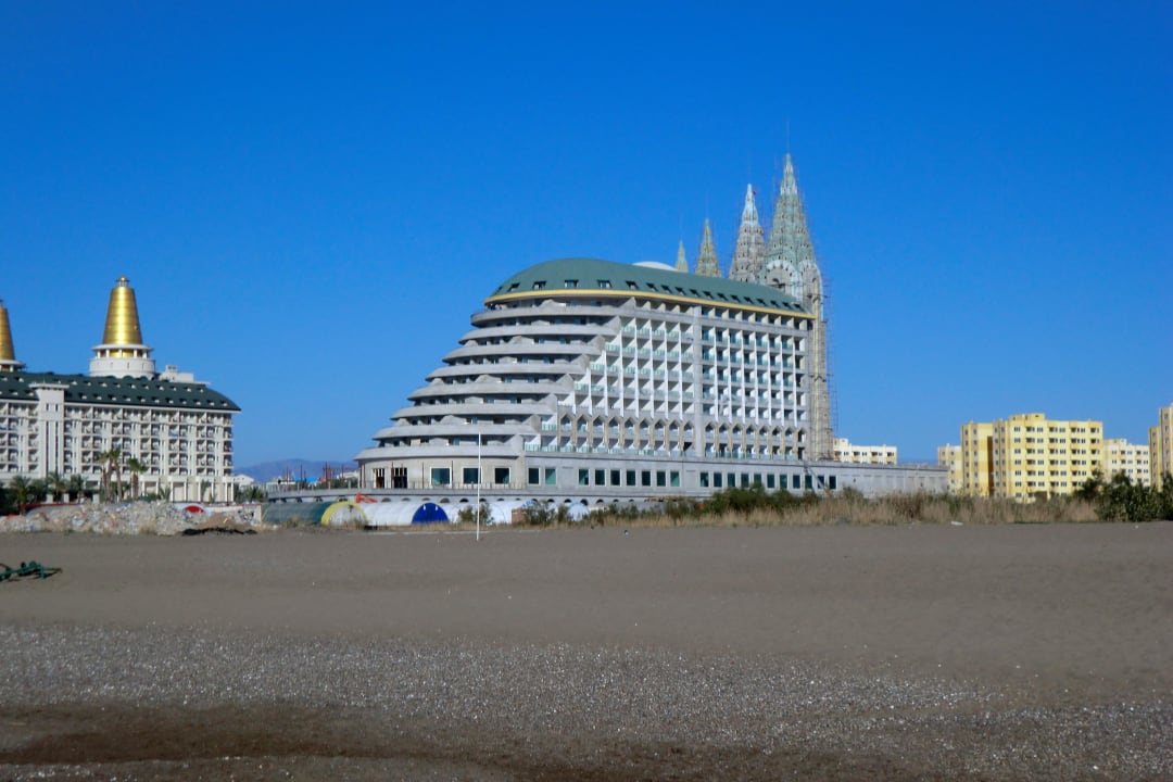 Blick vom Strand Hotel Delphin Imperial