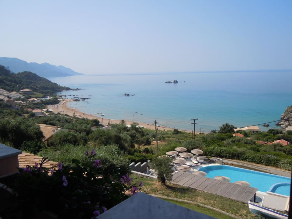 Blick vom Appartment-Balkon Green Hill Appartements