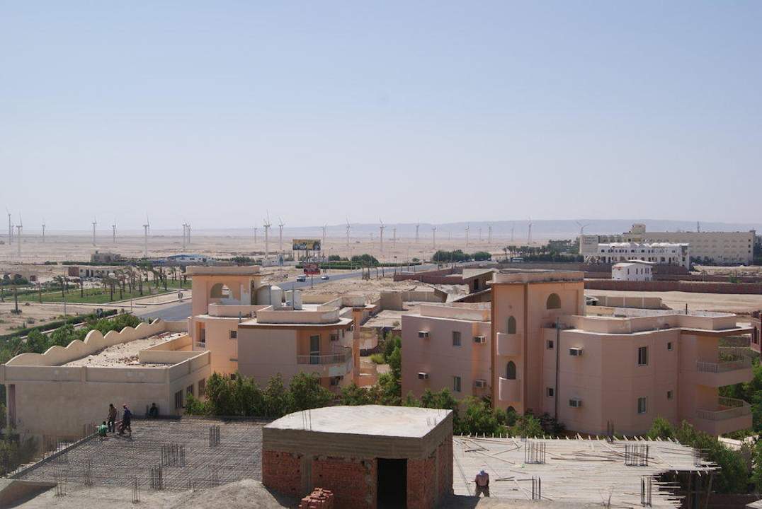 Seitenblick auf dem Balkon Riviera Aqua Park Resort