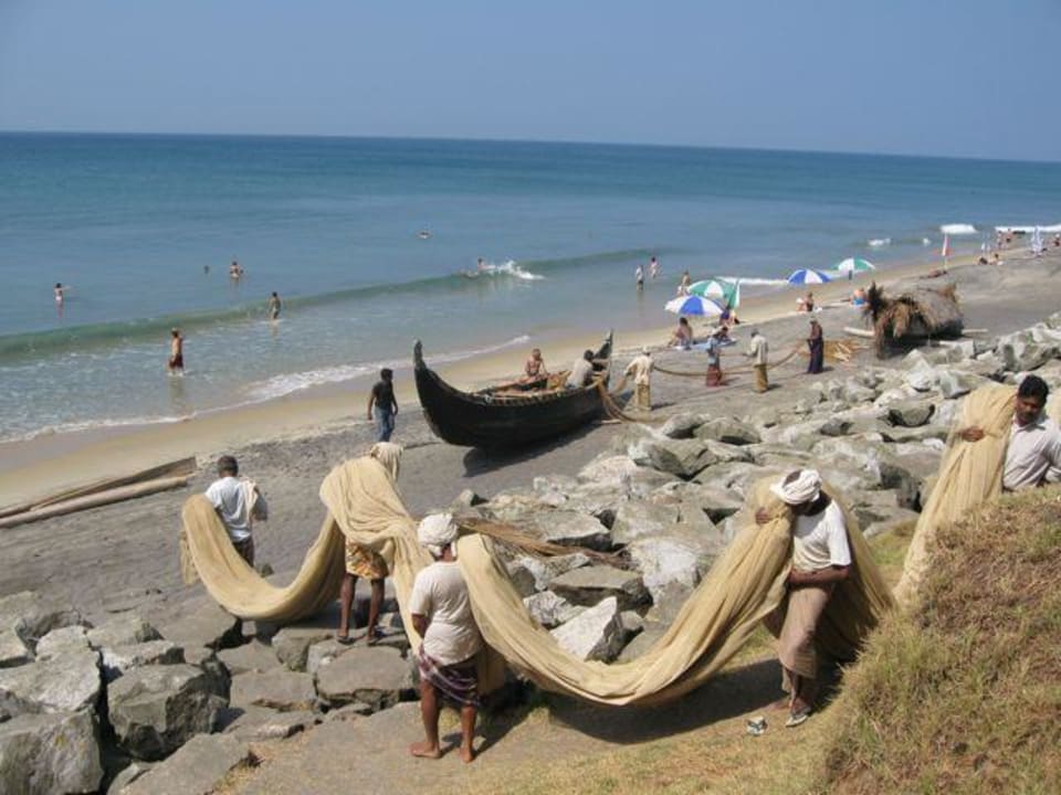 Strand mt Fischern Hotel Krishnatheeram Ayurveda Beach Resort