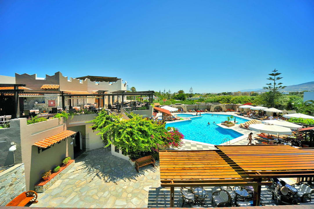 Gaia Garden 2009 pool and restaurant outside view Gaia Garden Hotel