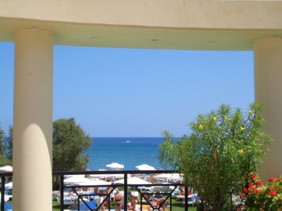 Auf der Terrasse mit Blick auf das Meer Hotel Calypso Beach