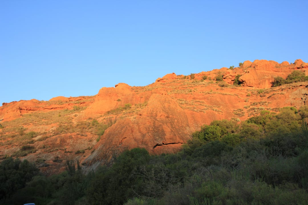 Uitzicht op de Red Stone Hills Red Stone Hills Guest Farm