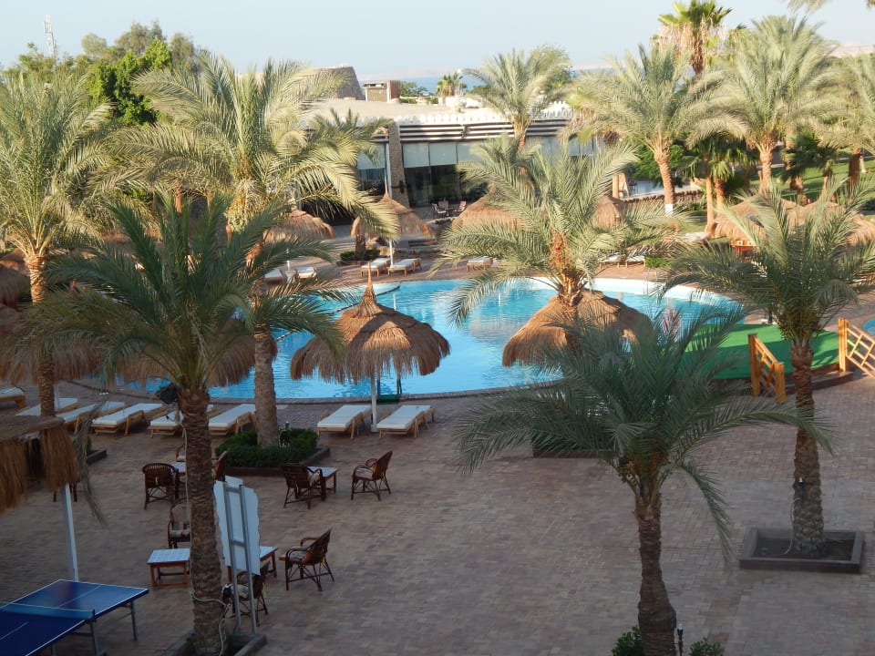 Aktivpool vom Balkon fotografiert Albatros Sharm Resort