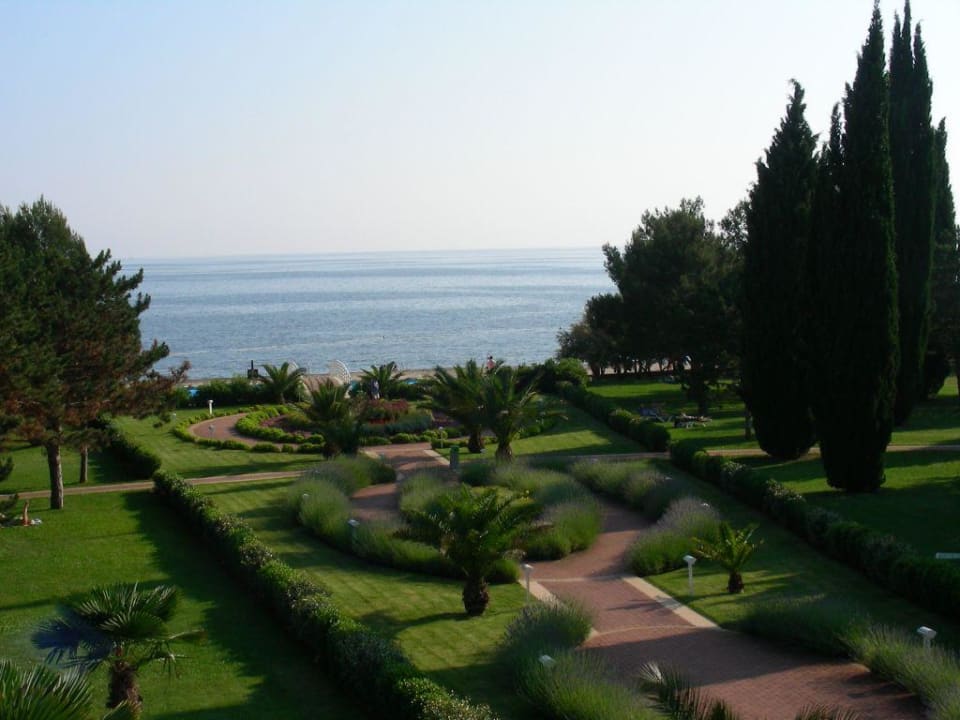 Ausblick von der Terrasse Hotel Materada Plava Laguna