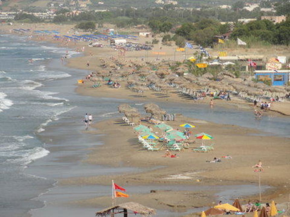 Strand von Georgioupolis- rechts vom Hotel Hotel Corissia Princess