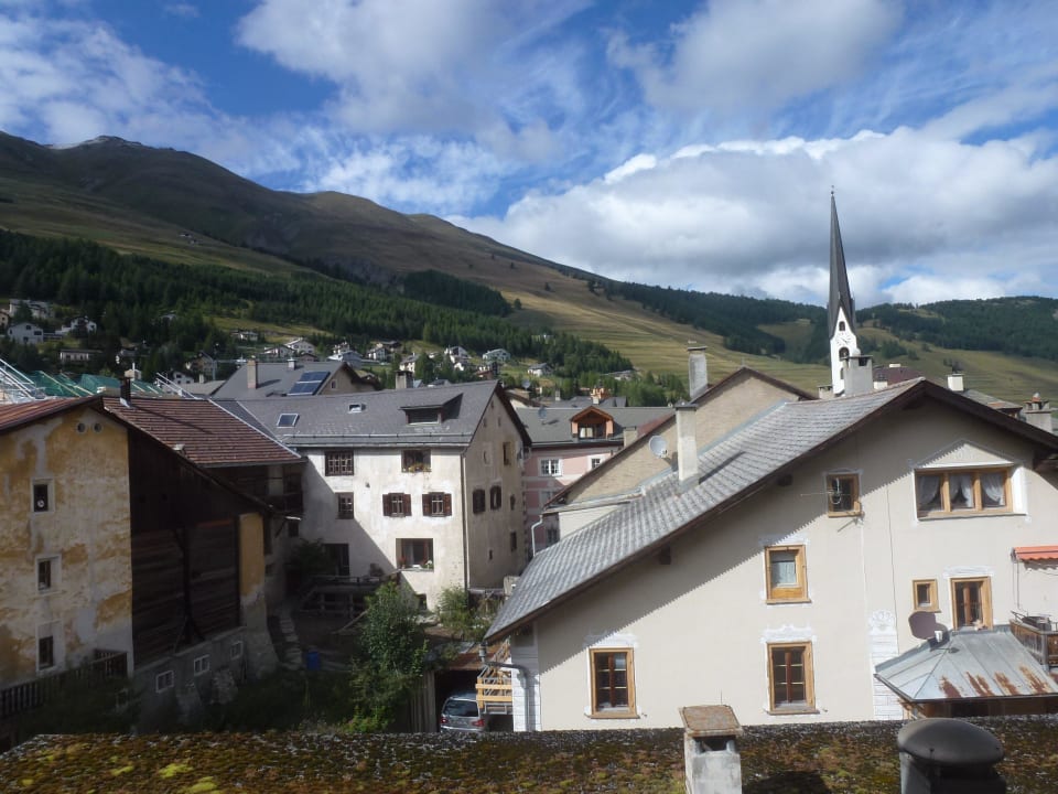 Blick vom Zimmer aus Hotel Engiadina