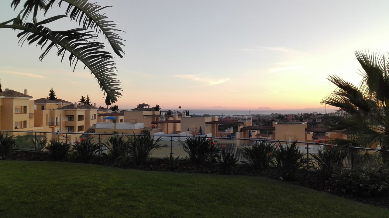 Blick vom Restaurant auf Gibraltar und Afrika Colina del Paraiso