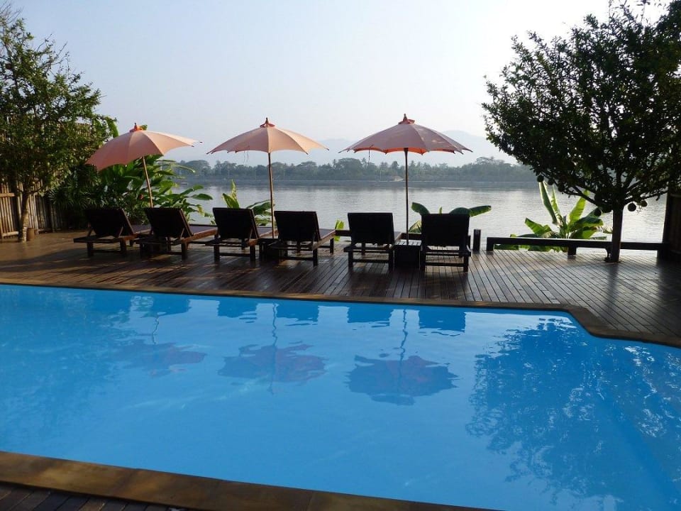 Pool direkt am Mekong River Hotel Serene at Chiang Rai