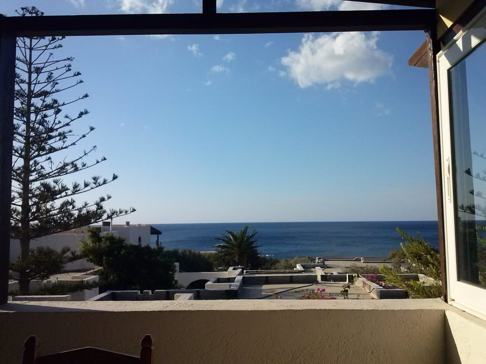 Blick von der Frühstückstereasse Coriva Beach Hotel & Bungalows