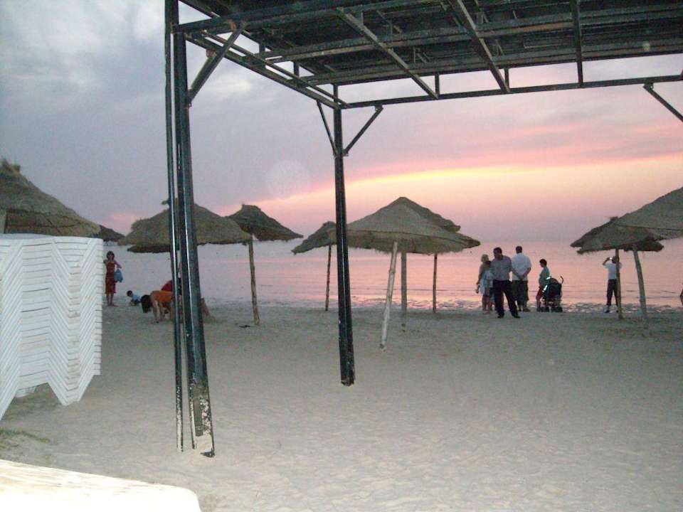 La plage de l'hôtel le soir Hotel Rosa Beach