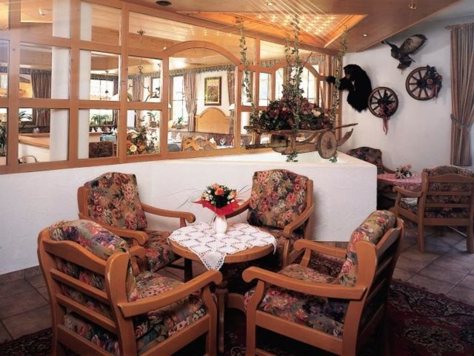Unsere Hotelhalle im Gasthof Bären Holzgau Lechtal Gasthof Bären