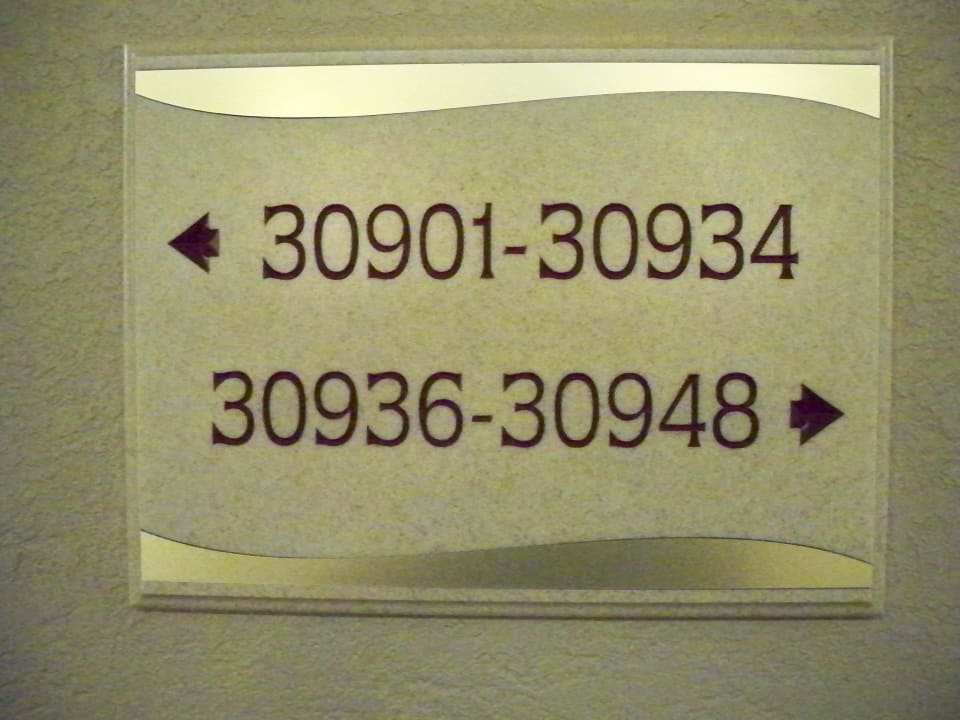 "Wegweiser" auf dem Flur Harrah's Hotel and Casino