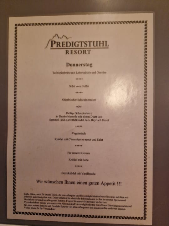 Gastro Predigtstuhl Resort