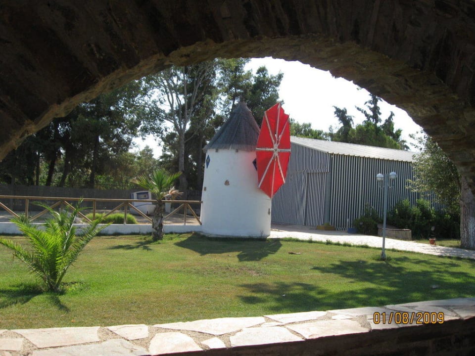 Ausblick vom Disco zum Garten Brown Beach Eretria