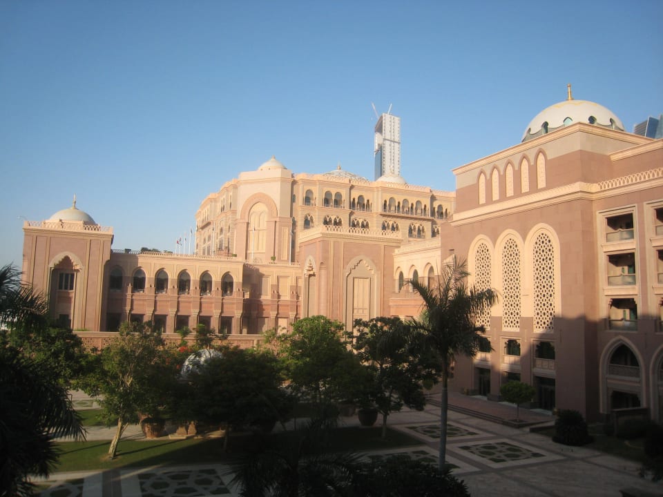 The hotel structure from our balcony Emirates Palace Mandarin Oriental