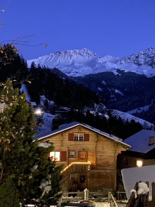 Ausblick Bambi Lodge Ferienwohnung auf knapp 1400 m nahe Arosa