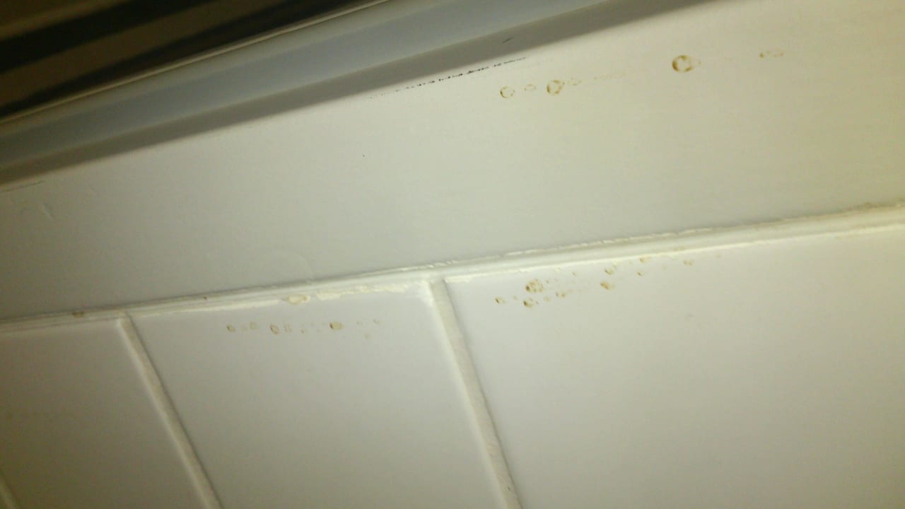 Flecken an den Fliesen im Bad der Suite Dorint Hotel Esplanade Jena