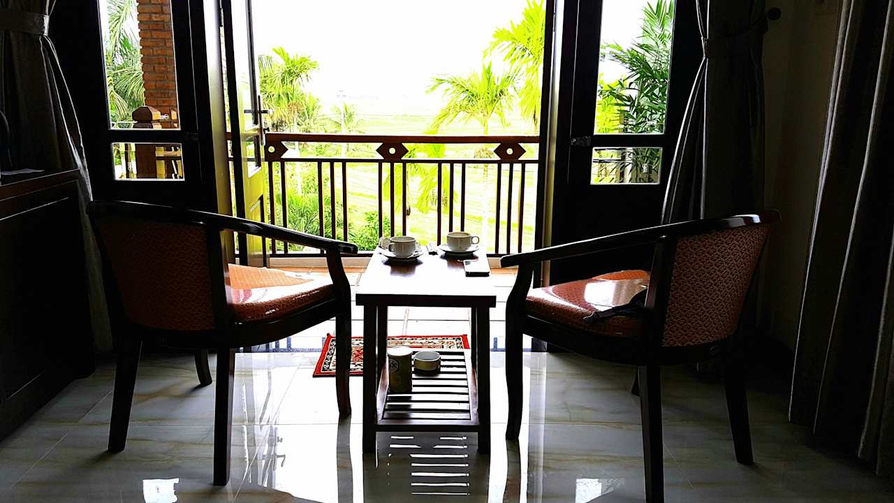 Blick auf die Reisfelder Golden Rice Hotel