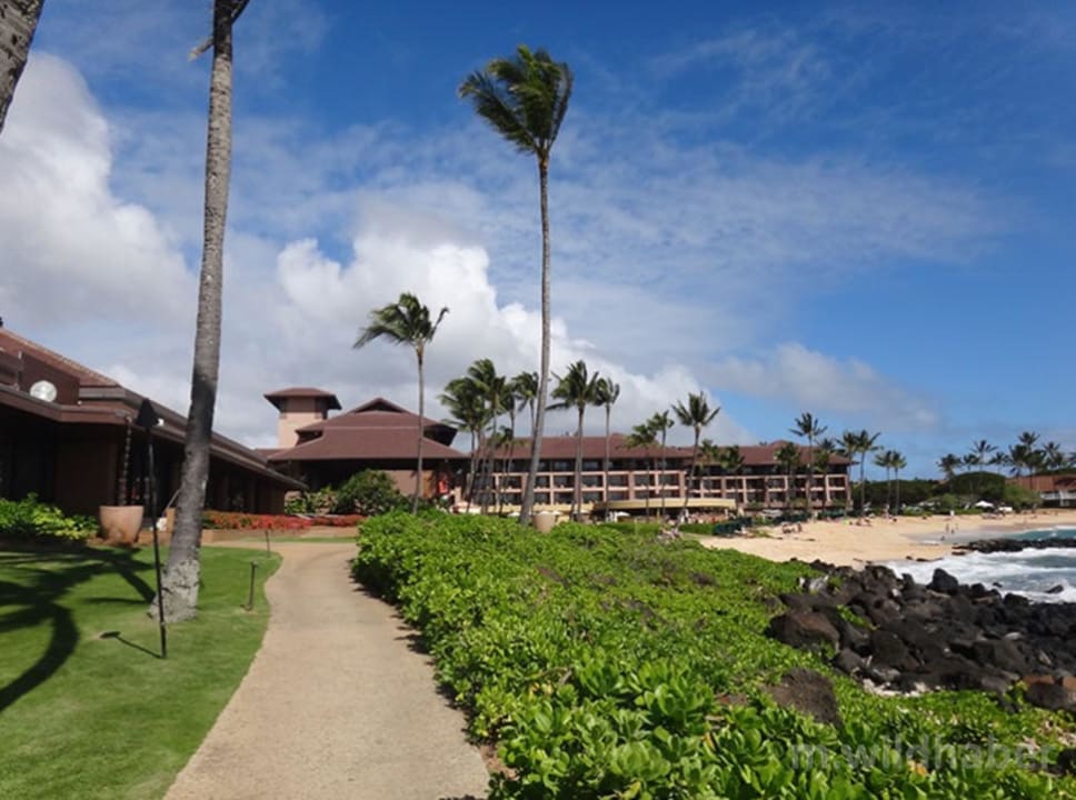 Außenansicht und Strand Hotel Sheraton Kauai