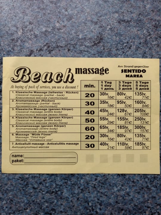 Sonstiges Sentido Marea