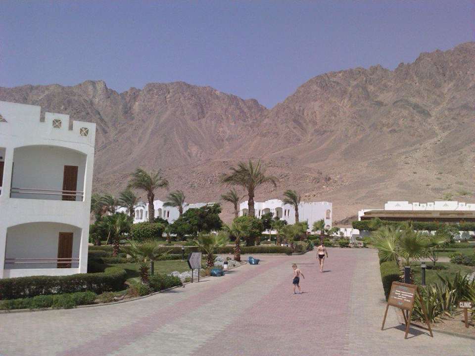 Blick von den Stufen der Lobby Happy Life Village
