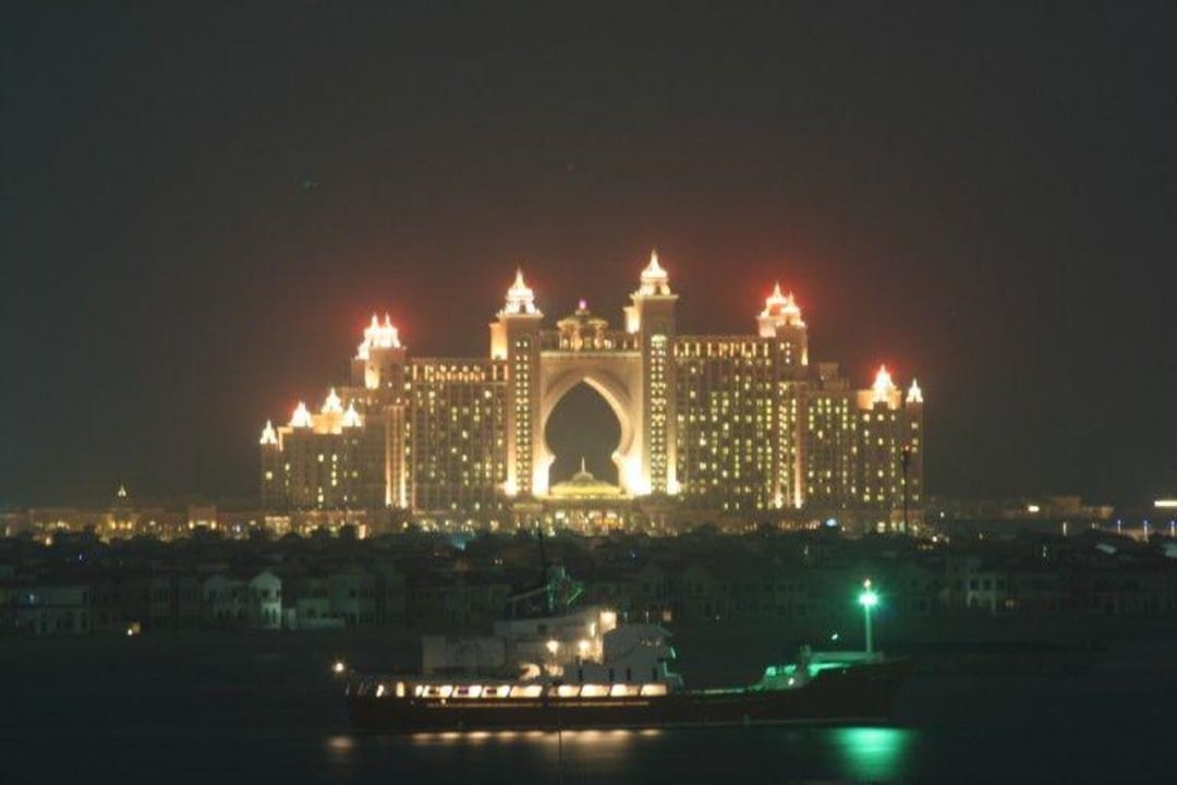 Blick vom Balkon auf das Atlantis The Palm Le Meridien Mina Seyahi Beach Resort & Waterpark