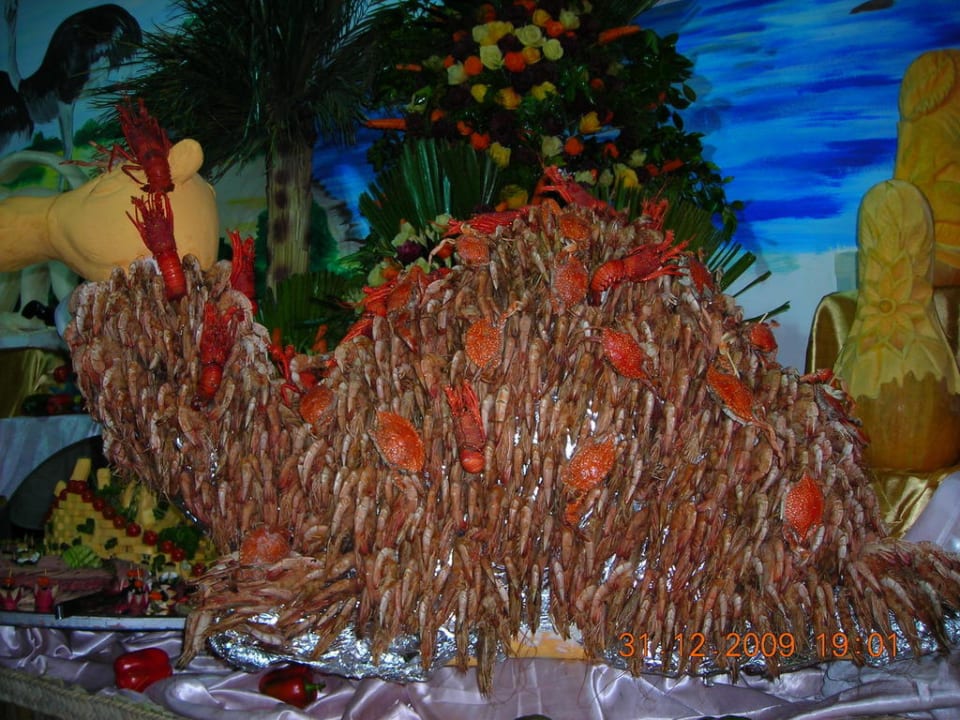 Teil des Silvesterbuffet 2009 Pickalbatros Alf Leila Wa Leila Resort - Neverland Hurghada