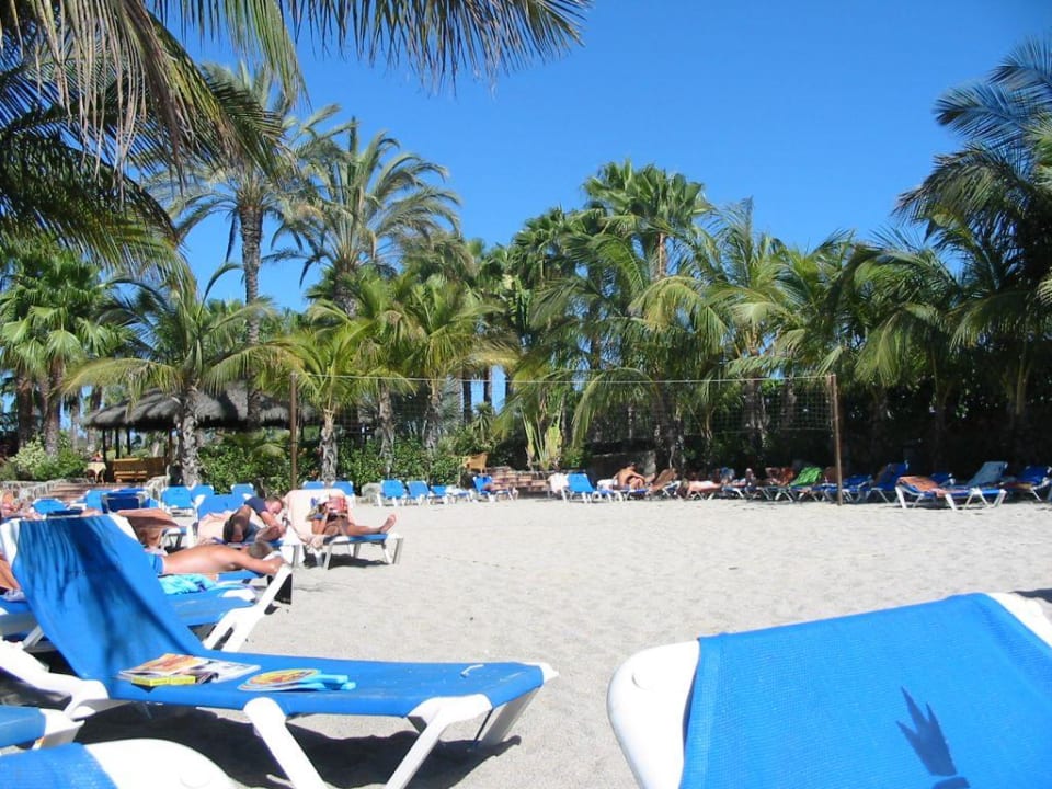 Liegeplatz und Volleyballfeld am Pool Tabaiba Princess