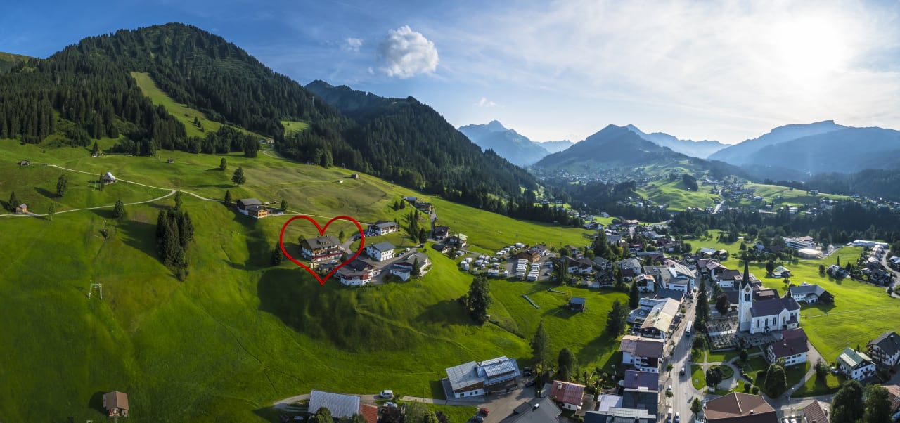 Außenansicht Gästehaus Wiesengrund - daHEIM auf der Riezler Höh'!
