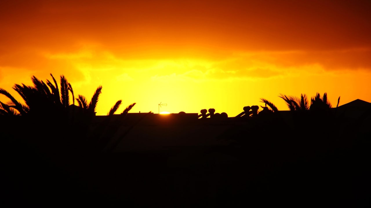 Sonnenuntergang von der Terrasse Dreamplace Bocayna Village