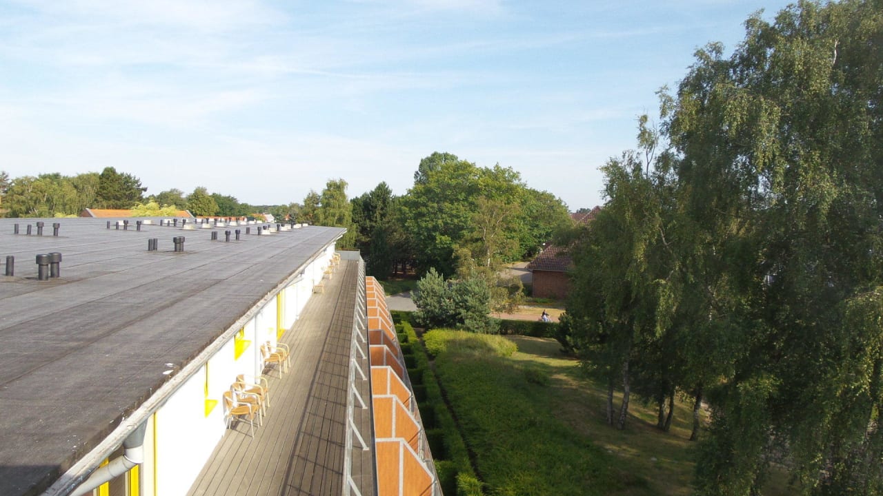 Ausblick vom Schlafzimmer Hotel Vier Jahreszeiten Zingst